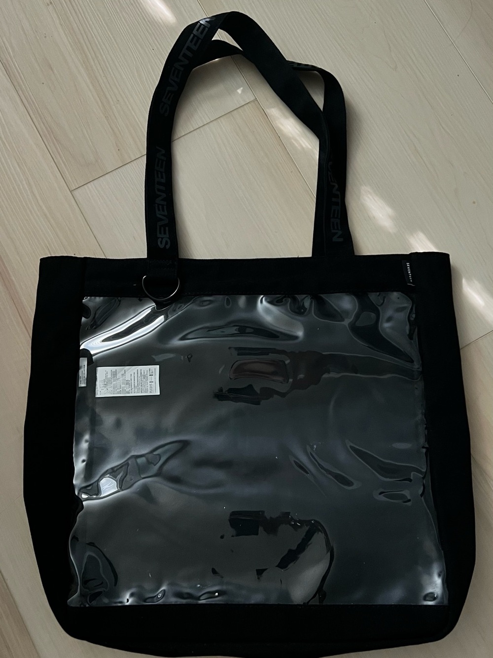 SEVENTEEN Official Merch from Weverse - Black Clear Panel Tote Bag
